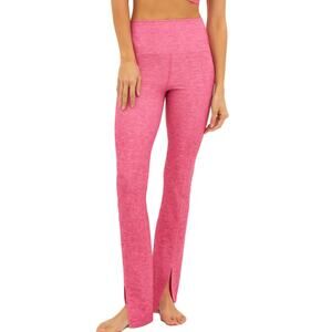 Beach Riot Women's Alani Flare Ribbed High Waisted Pants XS Pink